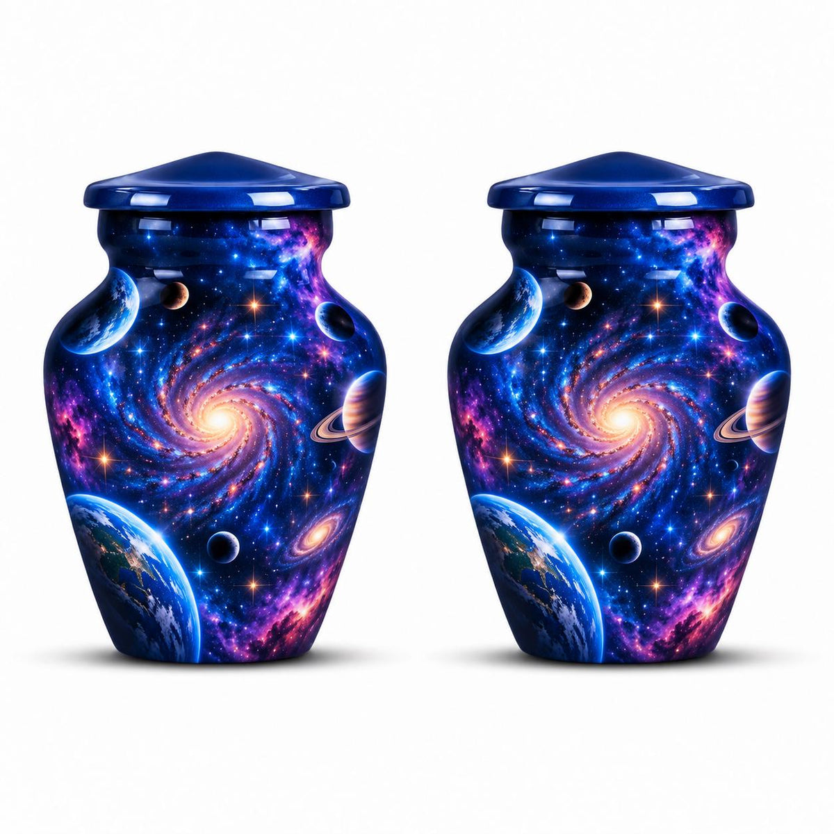 Personalized Galaxy Cremation Urn - Space Memorial Urn