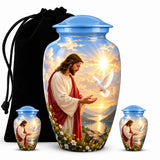 Personalized Jesus Memorial Urn - Christian Cremation Urn