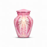 Personalized Pink Angel Wings Urn For Mom - Heaven Urn