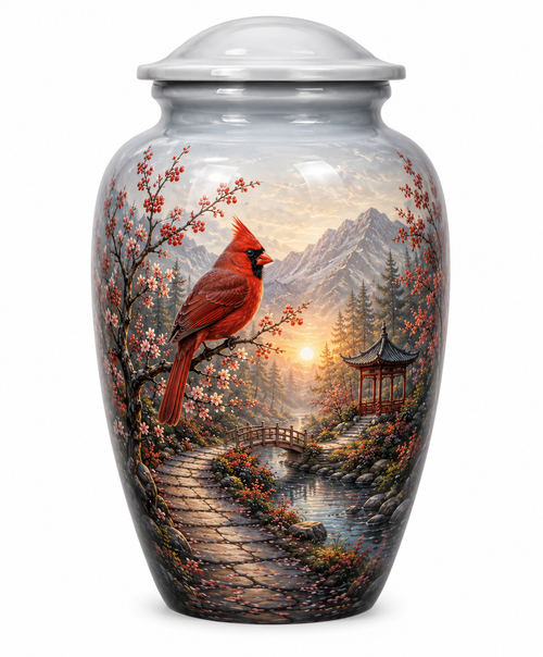 Catholic Cremation Urn for Human Ashes - Cross theme Funeral Urn For Adult Ashes