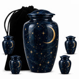 Personalized Celestial Cremation Urn - Moon & Stars Memorial