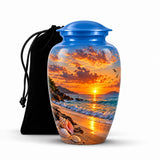 Personalized Beach Cremation Urn - Sunset Ocean Memorial