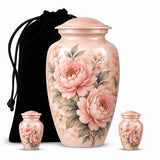 Personalized Floral Cremation Urn - Pink Flower Memorial