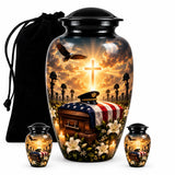 Personalized Military Memorial Urn - Veteran Cremation Urn