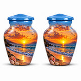 Personalized Beach Cremation Urn - Sunset Ocean Memorial
