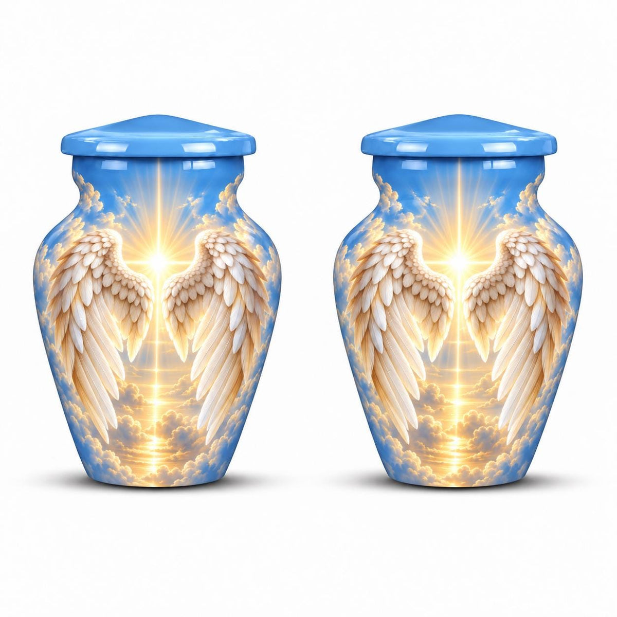 Personalized Angel Wings Cremation Urn - Heaven Memorial