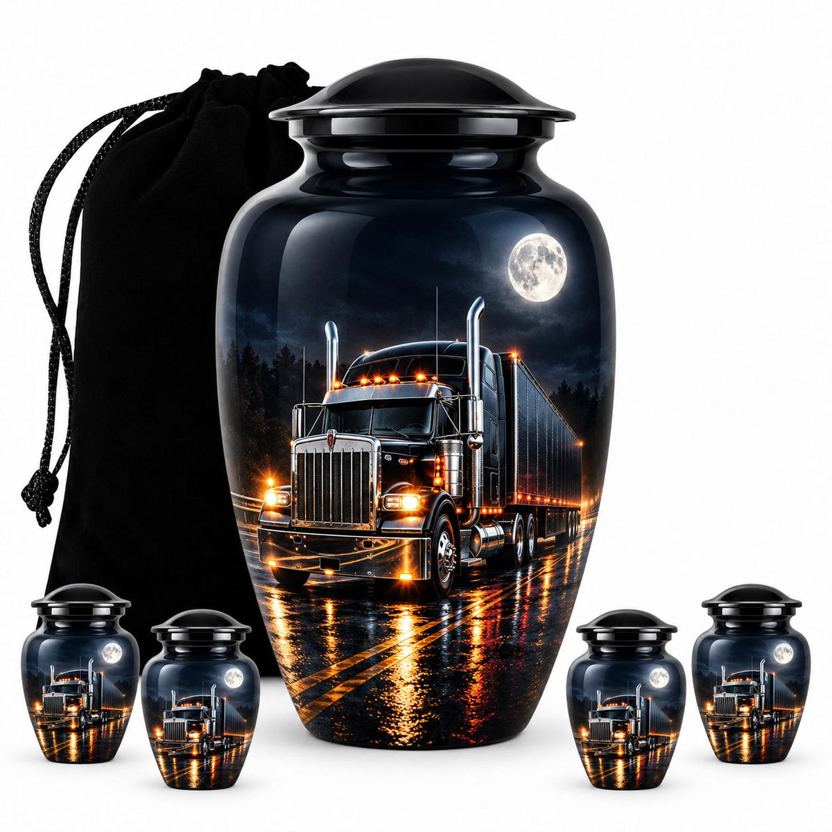 Personalized Truck Memorial Urn For Dad - Trucker Cremation Urn