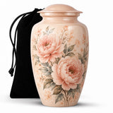 Personalized Floral Cremation Urn - Pink Flower Memorial