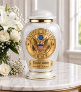 Personalized Army Memorial Urn - Veteran Cremation Urn
