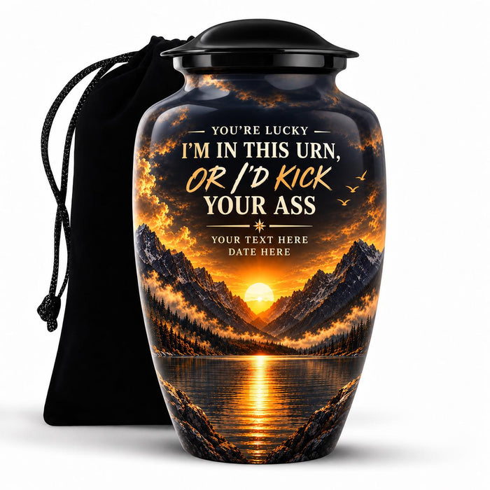 Personalized Mountain Cremation Urn - Memorial Tribute