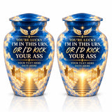 Personalized Heaven Angel Wings Cremation Urn – Funny Memorial Tribute (Adult Ashes)