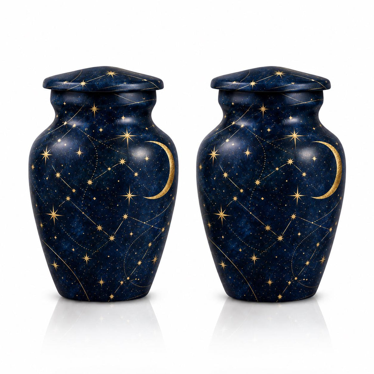 Personalized Celestial Cremation Urn - Moon & Stars Memorial