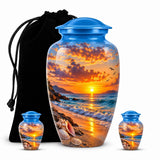 Personalized Beach Cremation Urn - Sunset Ocean Memorial