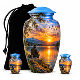 Personalized Fishing Memorial Urn For Dad - Sunset Urn