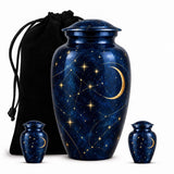 Personalized Celestial Cremation Urn - Moon & Stars Memorial