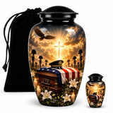 Personalized Military Memorial Urn - Veteran Cremation Urn
