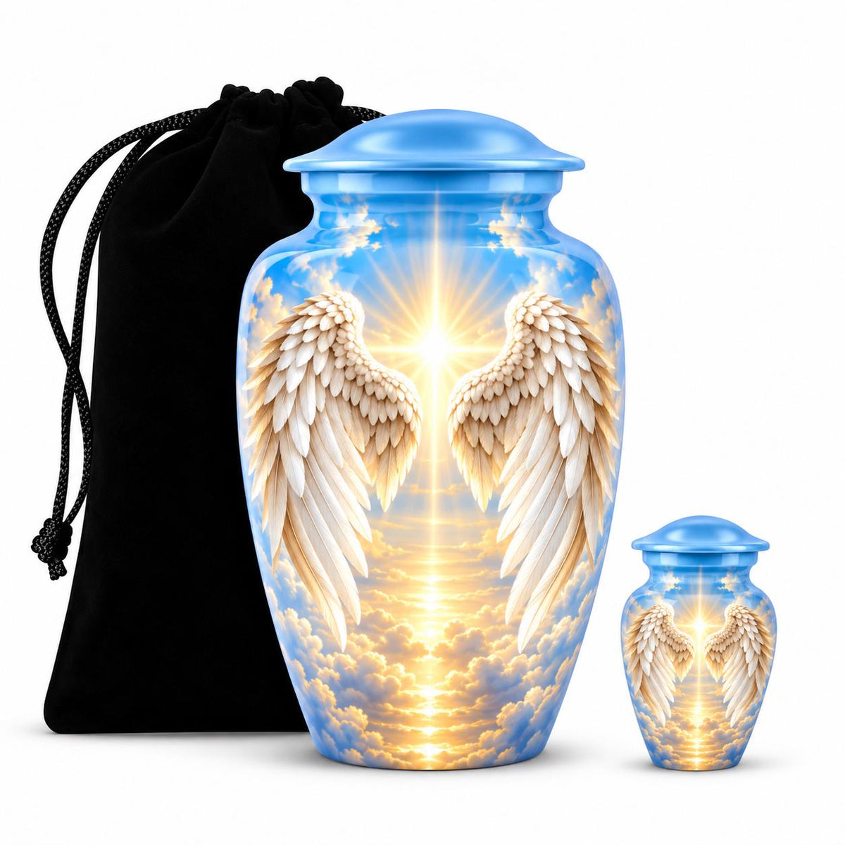 Personalized Angel Wings Cremation Urn - Heaven Memorial