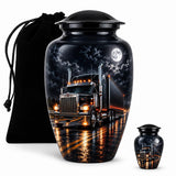 Personalized Truck Memorial Urn For Dad - Trucker Cremation Urn