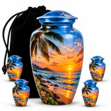 Personalized Beach Memorial Urn - Sunset Cremation Urn