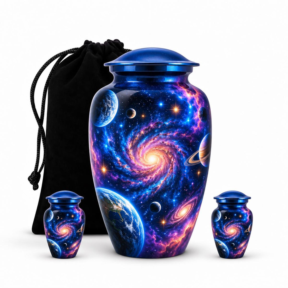 Personalized Galaxy Cremation Urn - Space Memorial Urn