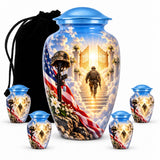 Personalized Military Memorial Urn For Dad - Veteran Urn
