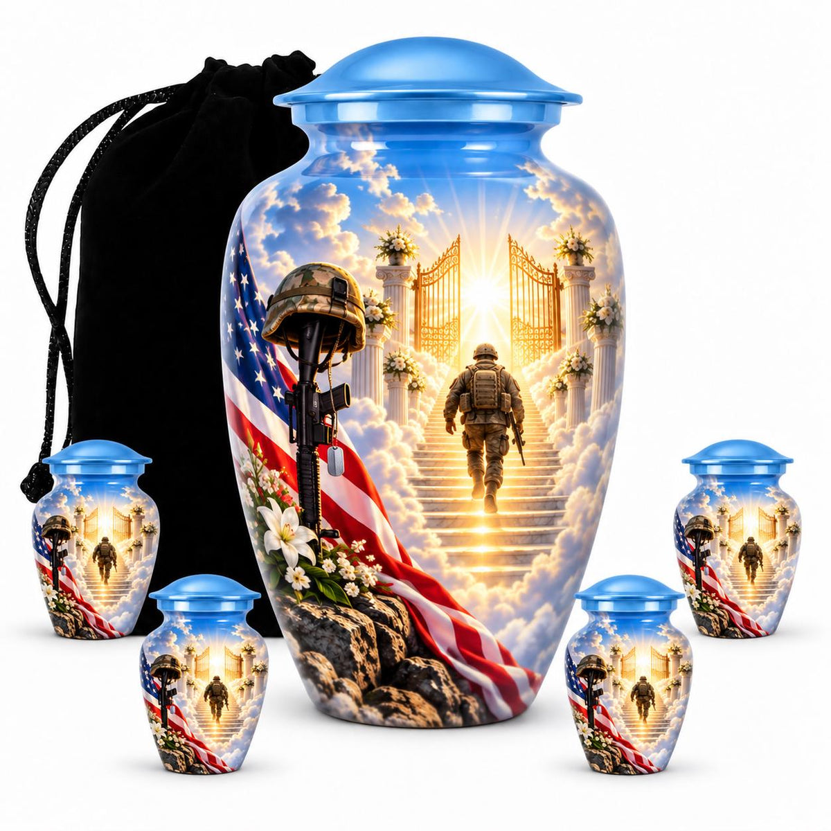 Personalized Military Memorial Urn For Dad - Veteran Urn