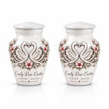Personalized Swan Cremation Urn - Couple Memorial Urn