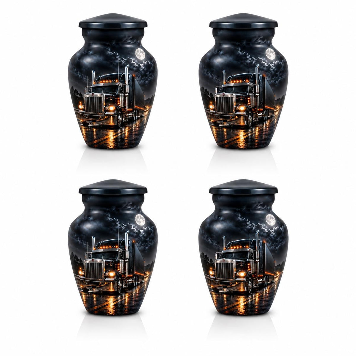Personalized Truck Memorial Urn For Dad - Trucker Cremation Urn