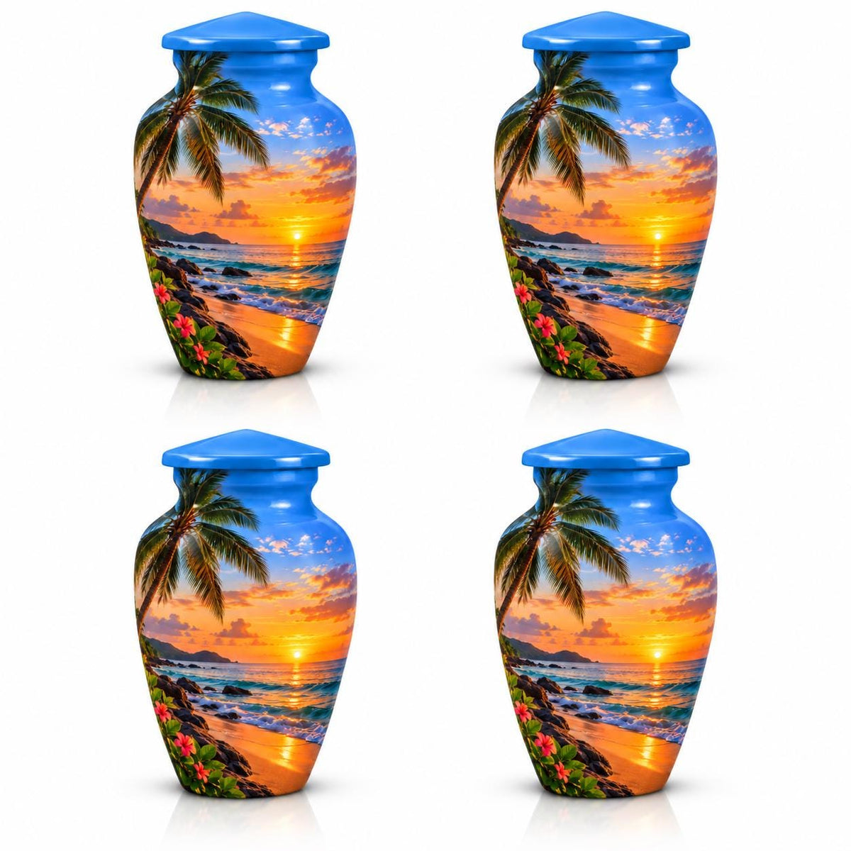 Personalized Beach Memorial Urn - Sunset Cremation Urn