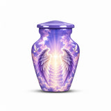Personalized Purple Angel Wings Urn - Heaven Cremation Urn