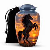 Personalized Horse Memorial Urn - Sunset Equestrian Urn