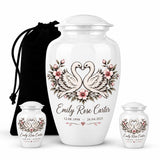 Personalized Swan Cremation Urn - Couple Memorial Urn