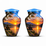 Personalized Fishing Memorial Urn For Dad - Sunset Urn