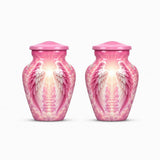 Personalized Pink Angel Wings Urn For Mom - Heaven Urn