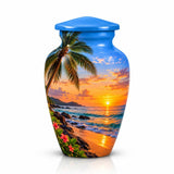 Personalized Beach Memorial Urn - Sunset Cremation Urn