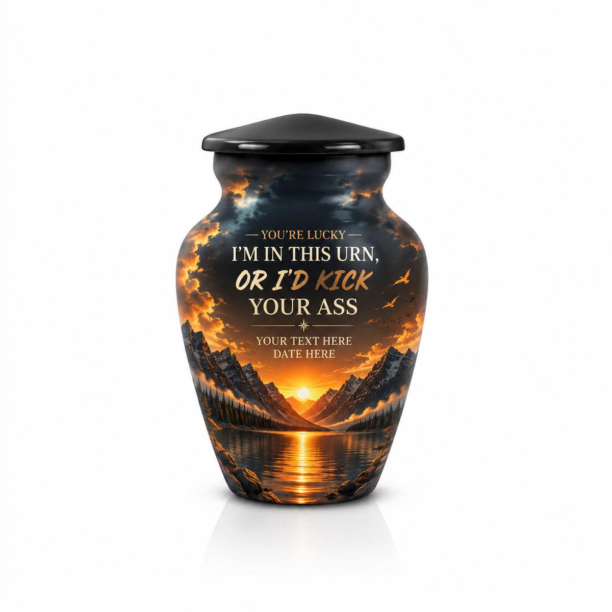 Personalized Mountain Cremation Urn - Memorial Tribute