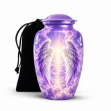 Personalized Purple Angel Wings Urn - Heaven Cremation Urn