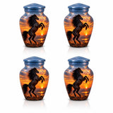 Personalized Horse Memorial Urn - Sunset Equestrian Urn