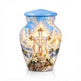 Personalized Cross Cremation Urn - Christian Memorial Urn