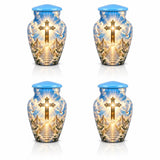Personalized Cross Memorial Urn - Dove & Heaven Theme