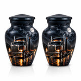 Personalized Truck Memorial Urn For Dad - Trucker Cremation Urn