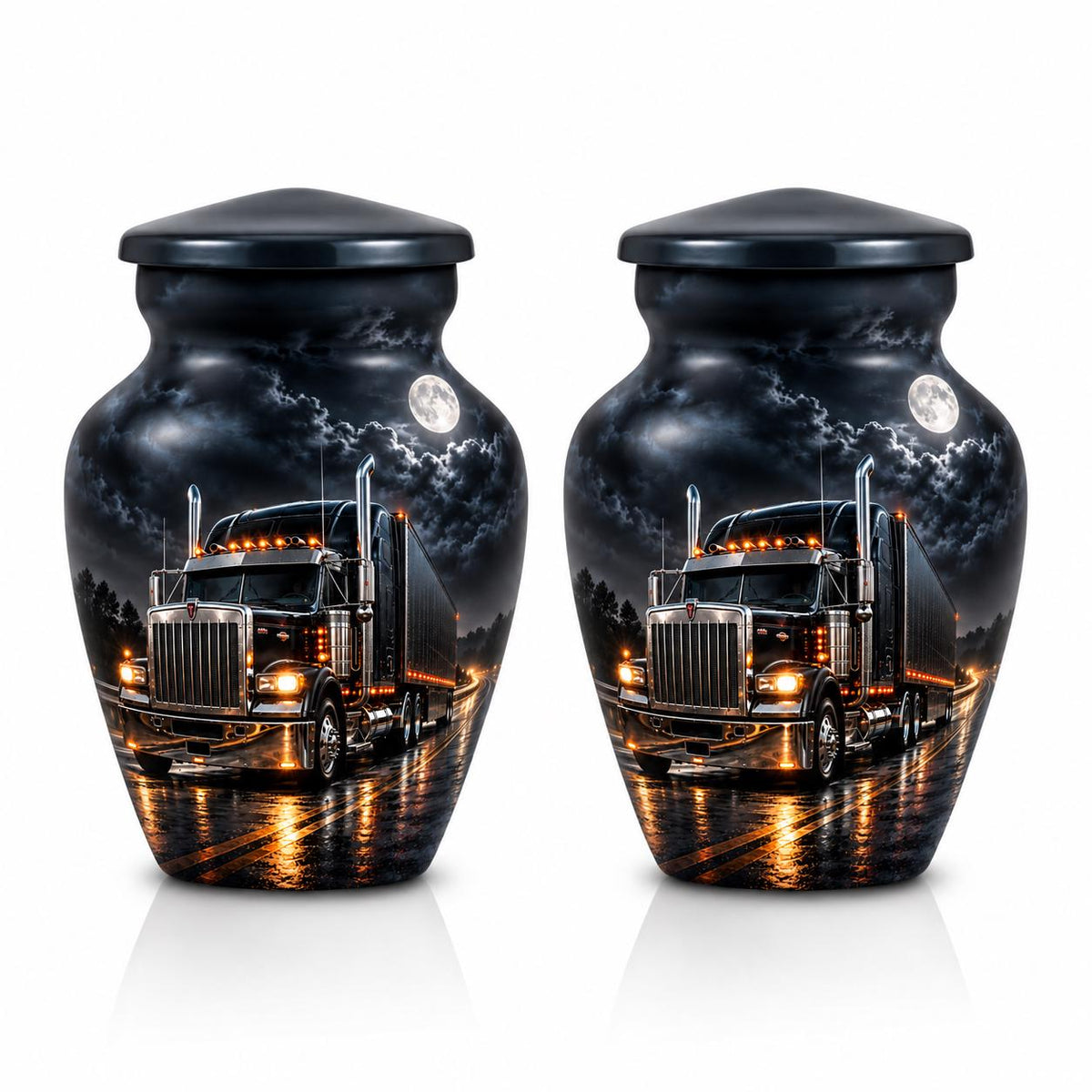 Personalized Truck Memorial Urn For Dad - Trucker Cremation Urn