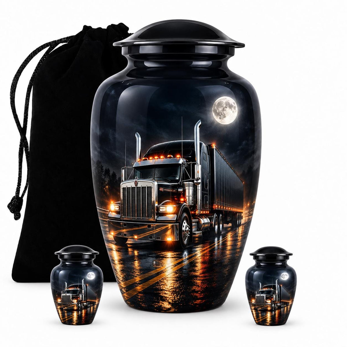 Personalized Truck Memorial Urn For Dad - Trucker Cremation Urn