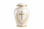 Catholic Cremation Urn for Human Ashes - Cross theme Funeral Urn For Adult Ashes