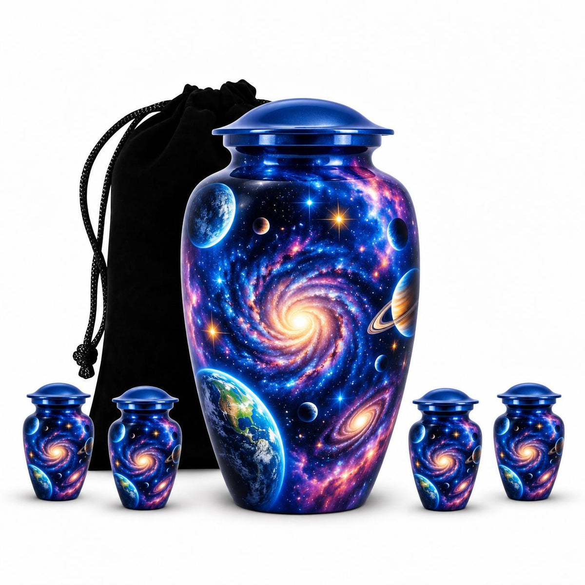 Personalized Galaxy Cremation Urn - Space Memorial Urn