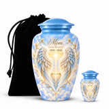 Personalized Angel Wings Urn For Mom - Heaven Memorial