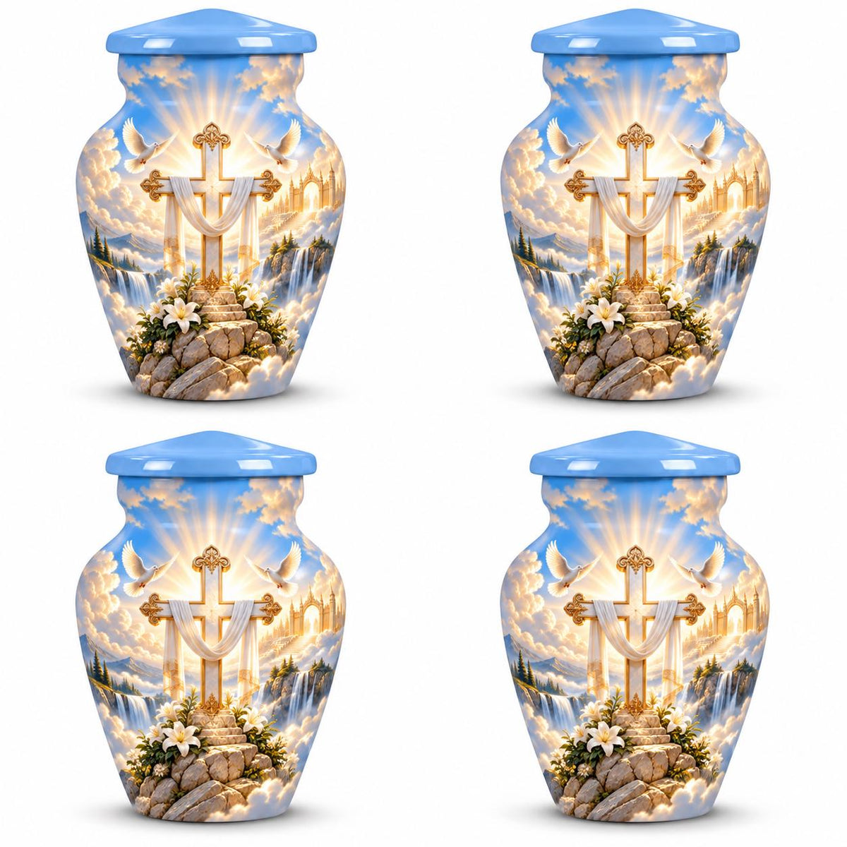 Personalized Cross Cremation Urn - Christian Memorial Urn