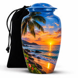 Personalized Beach Memorial Urn - Sunset Cremation Urn