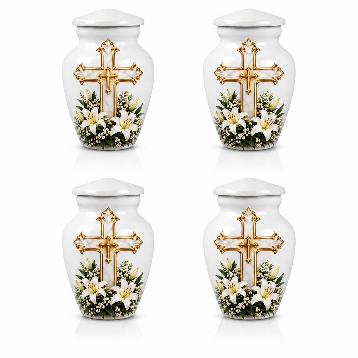 Personalized Cross Memorial Urn - Christian Cremation Urn