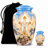 Personalized Cross Cremation Urn - Christian Memorial Urn